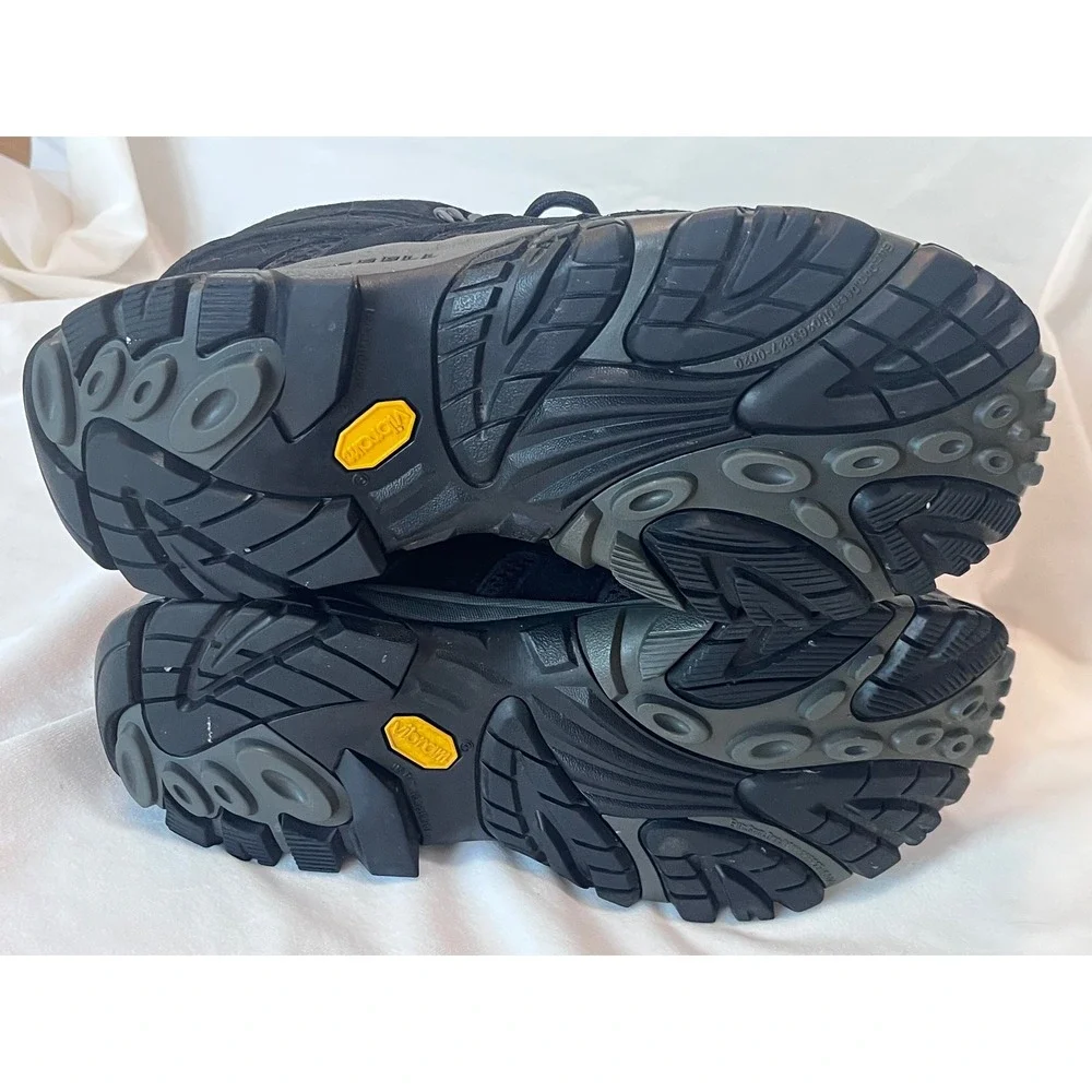 Merrell Moab 3 Mid Hiking Boots Mens 10.5W Black Gorpcore Outdoor Trail Shoes